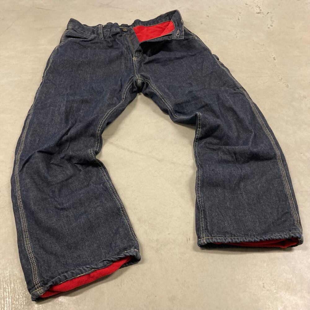 baggy thermal lined faded glory carpenter cargo jeans 36x30